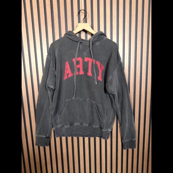 Zadig & Voltaire Hoodie Large Womens Pullover Gray French Terry Spencer Print - Picture 1 of 7